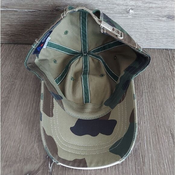 Bling Cross Camo Baseball Cap Strapback Hat OSFA - Picture 5 of 8